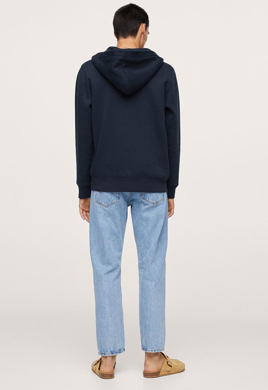 MANGO - Bady Zipper cotton Sweatshirt - Navy
