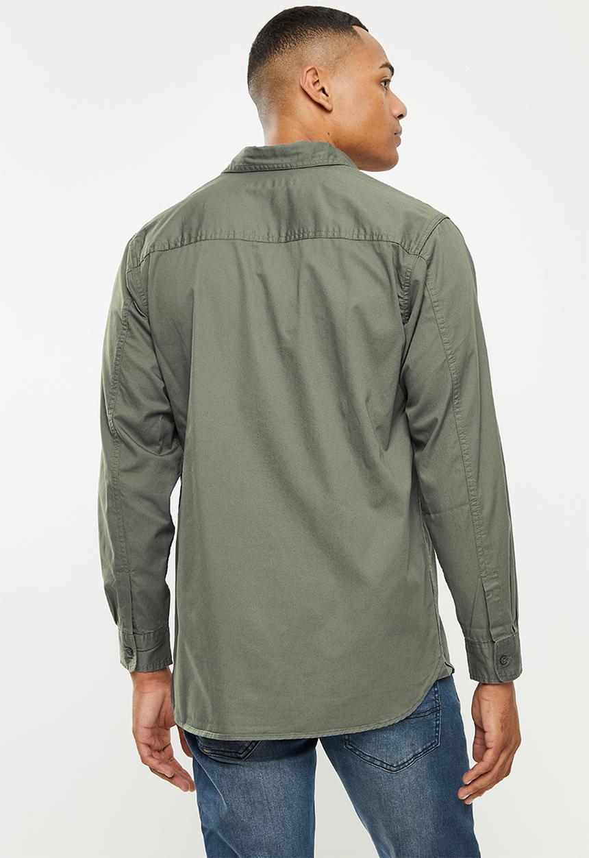 JEEP - Long sleeve workshirt - olive