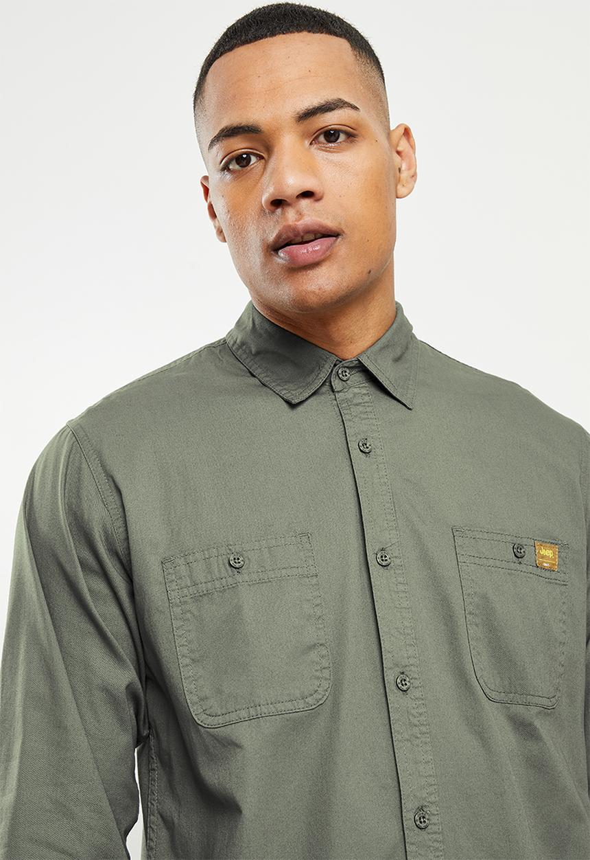 JEEP - Long sleeve workshirt - olive
