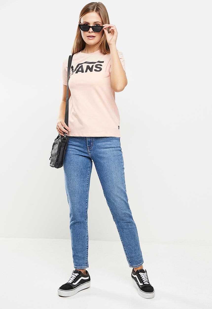 Vans - Wm flying v crew tee - peach whip