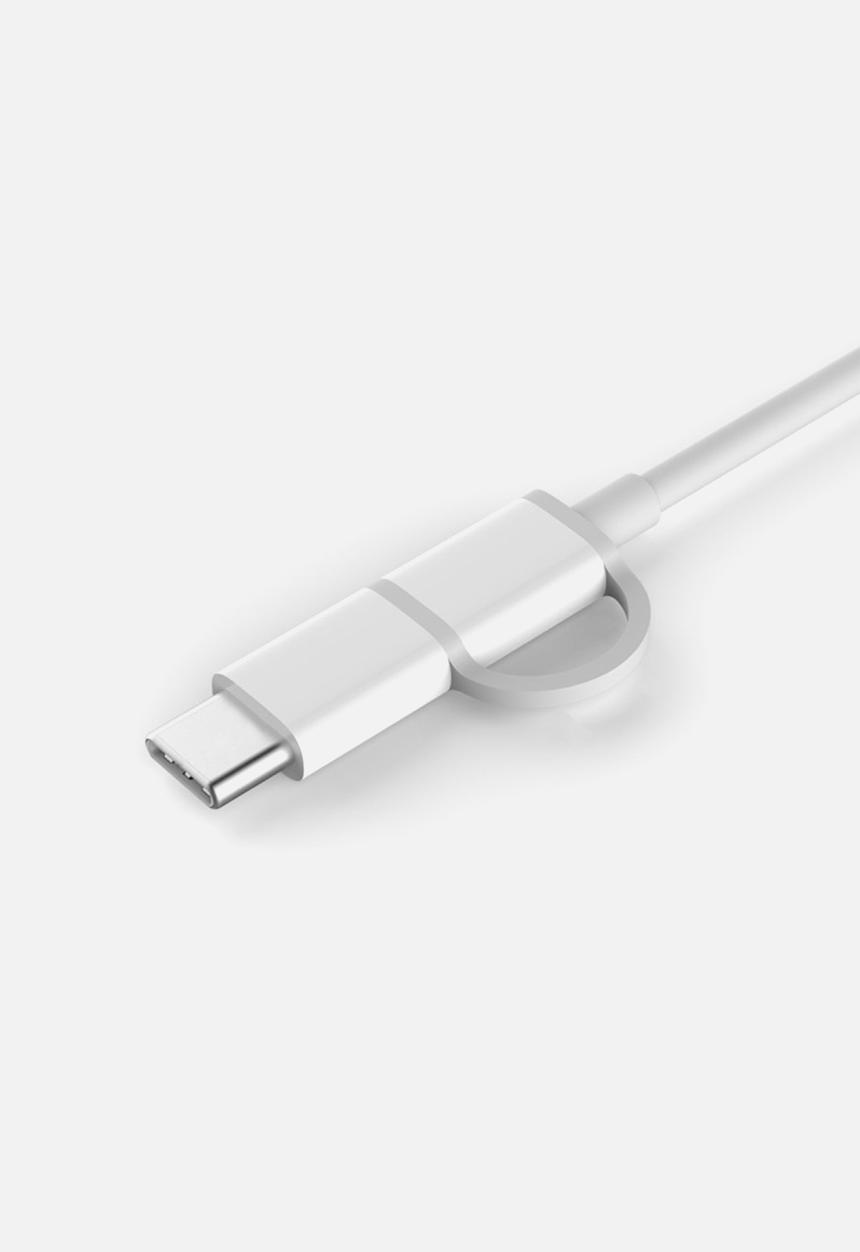 ZMI - 2in1 usb type-a to microusb/type-c  cable - black