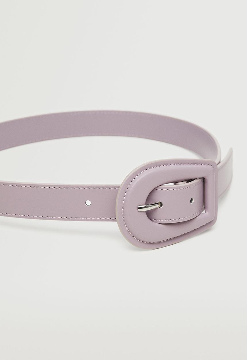 MANGO - Oval buckle belt - lilac