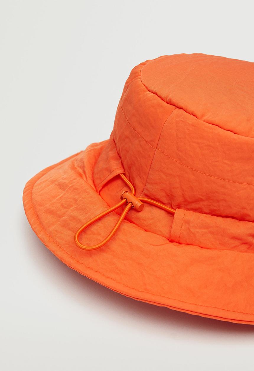 MANGO - Quilted bucket hat - orange