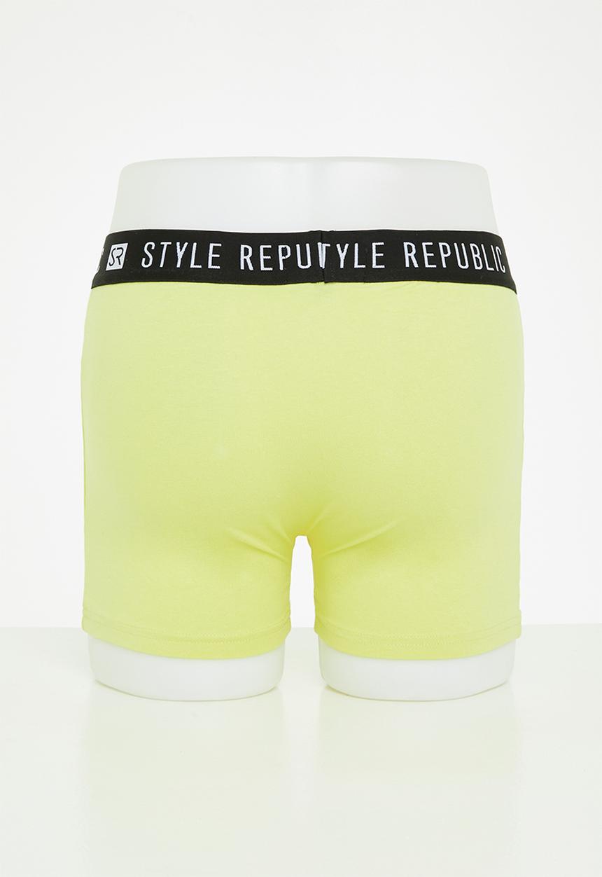 STYLE REPUBLIC - 2-Pack boxer briefs - grey & yellow