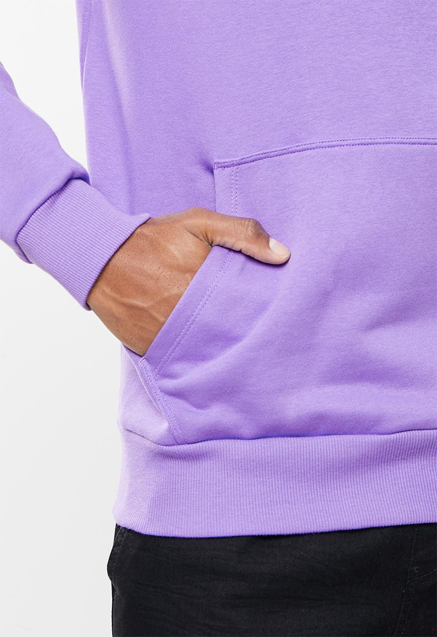 Converse - Embroidered star chevron fleece pullover hoodie - lilac