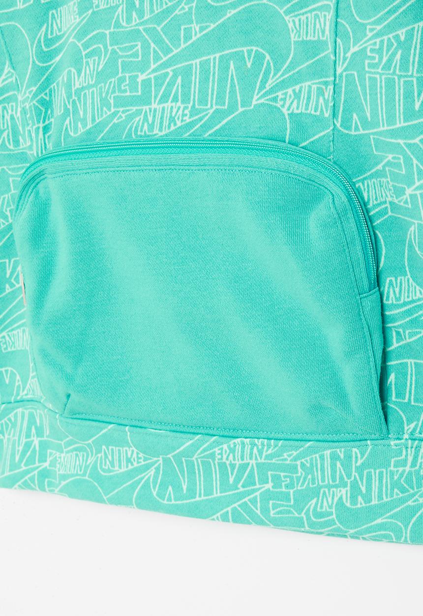 Nike - Nkb b nsw nike read aop hoodie - washed teal