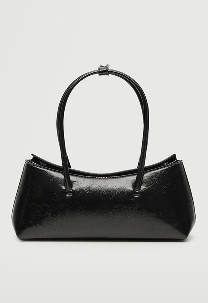 MANGO - Double handle baguette bag - black