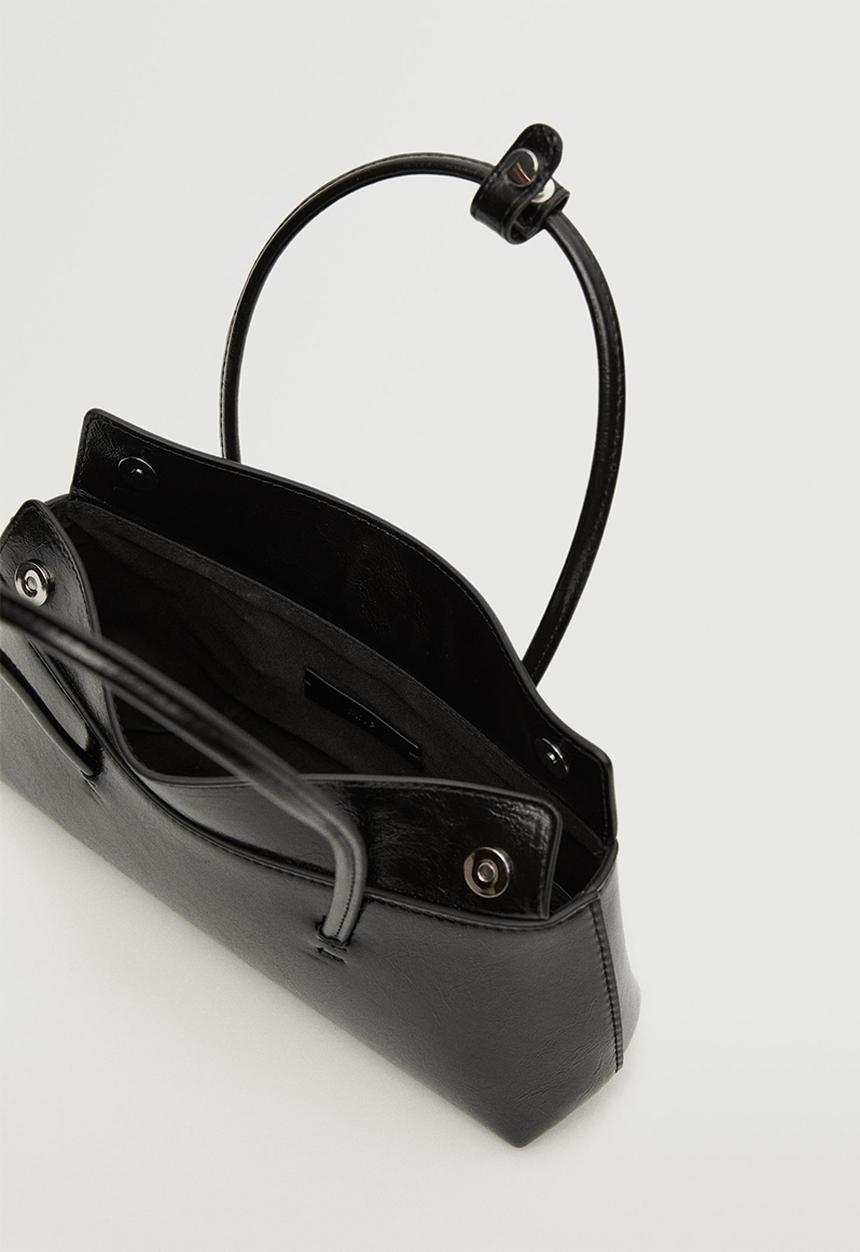 MANGO - Double handle baguette bag - black