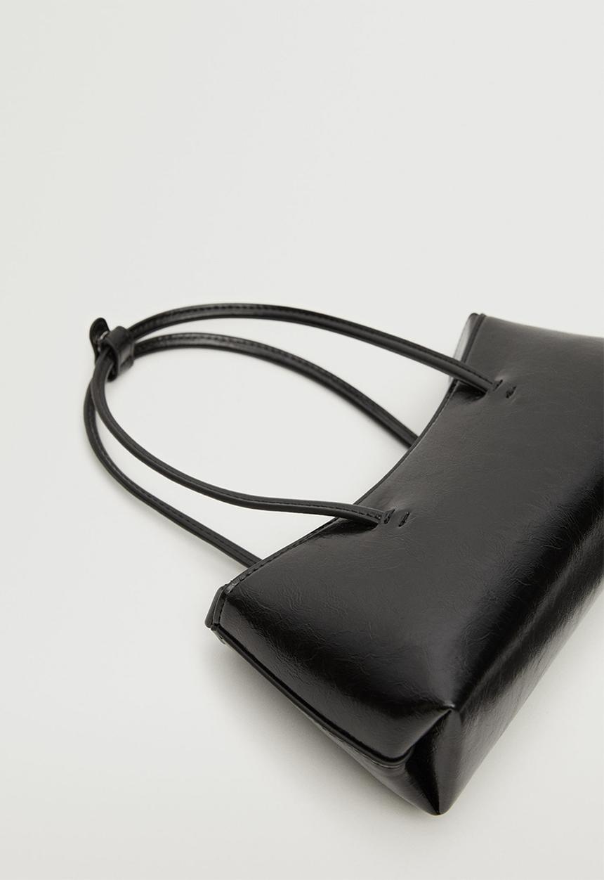 MANGO - Double handle baguette bag - black