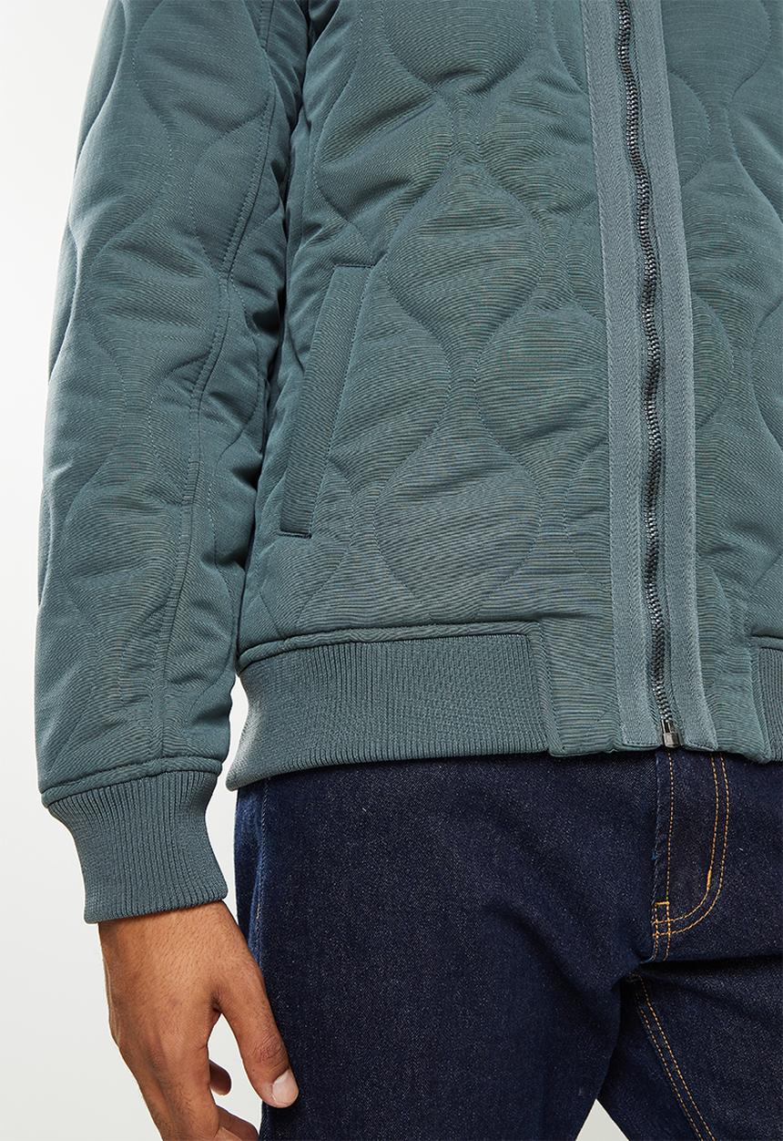 urban° - Urban nylon blend quilted  bomber  - eucalyptus