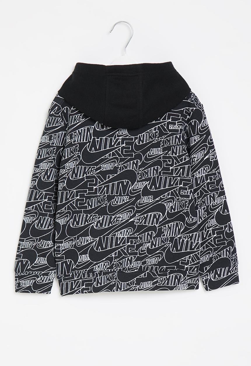 Nike - Nkb b nsw nike read aop hoodie - black