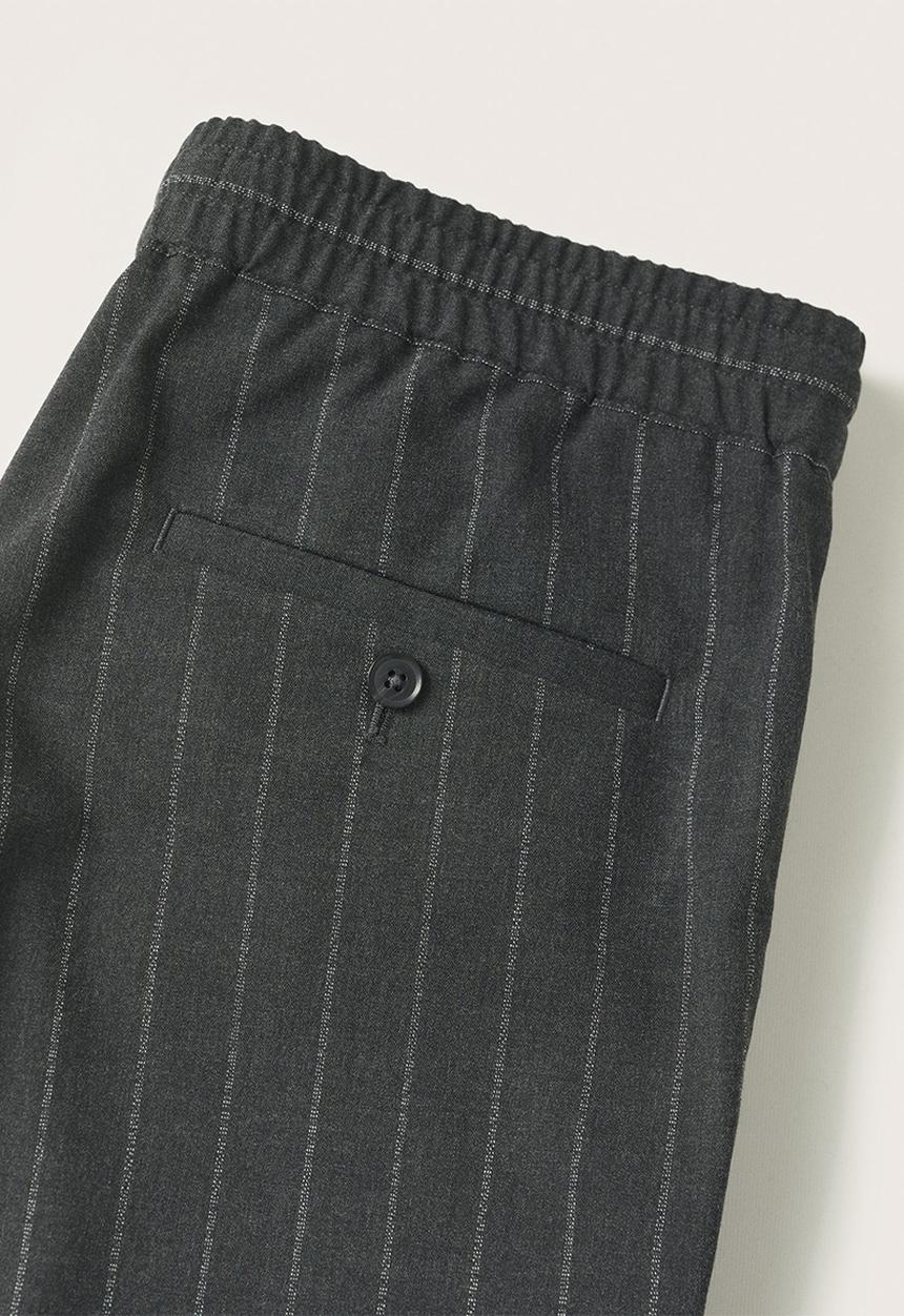 MANGO - Soller Elastic waist cotton Trousers- Black