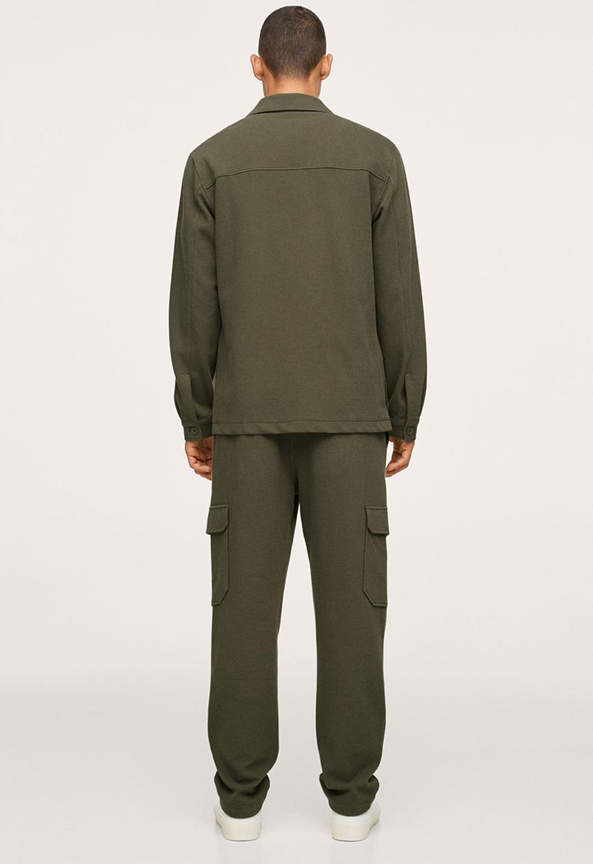 MANGO - Structured cotton SweatOvershirt - Dk Beige