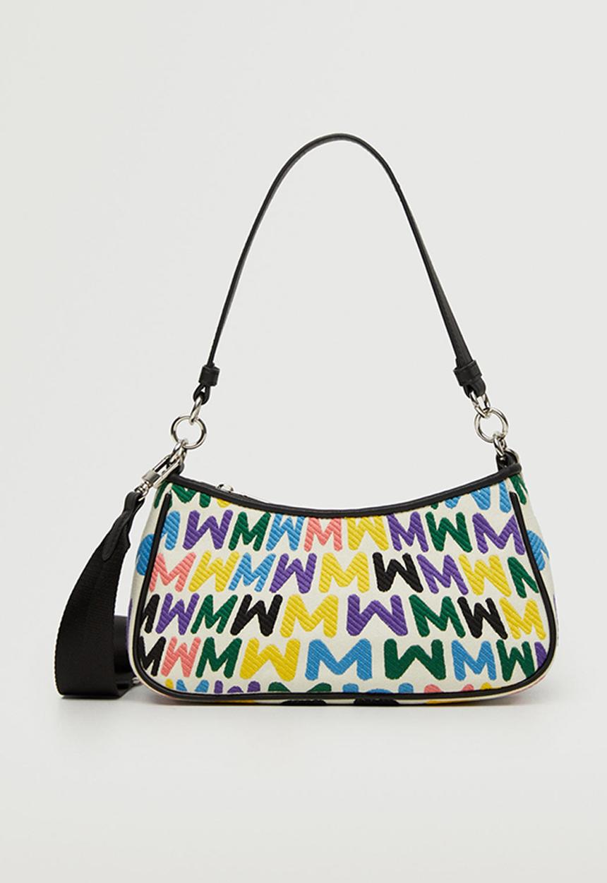 MANGO - Baguette bag with logo - multi 