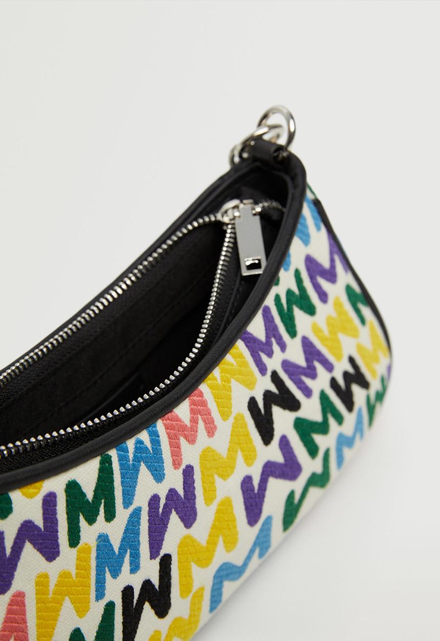 MANGO - Baguette bag with logo - multi 