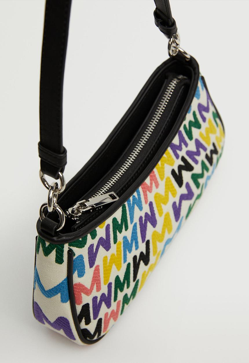 MANGO - Baguette bag with logo - multi 
