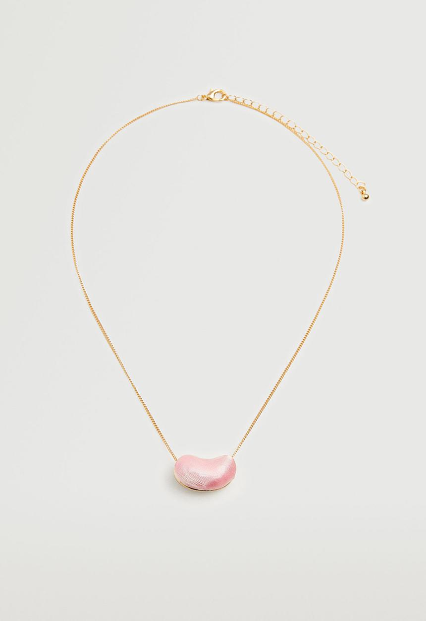 Bead chain necklace - pink