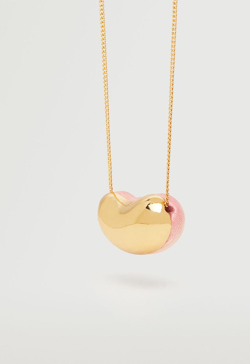 Bead chain necklace - pink