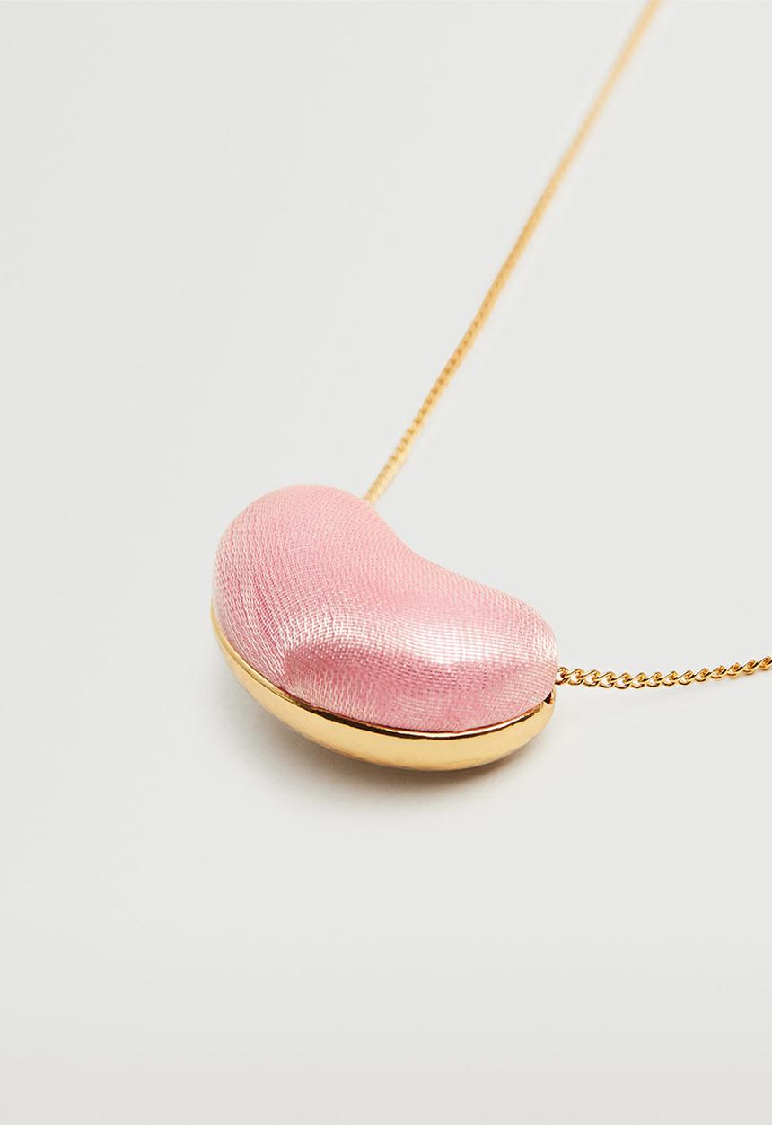 Bead chain necklace - pink