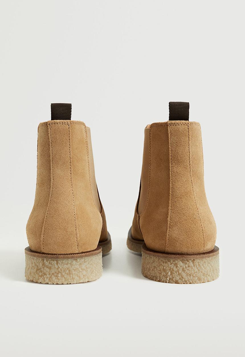 MANGO - Ankle boots crepbtn - stone