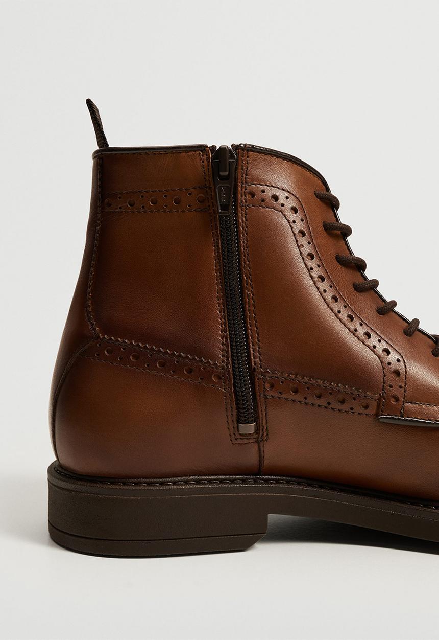 MANGO - Ankle boots botinpic - cognac