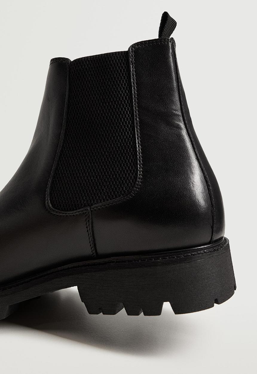 MANGO - Ankle boots trackchl - black