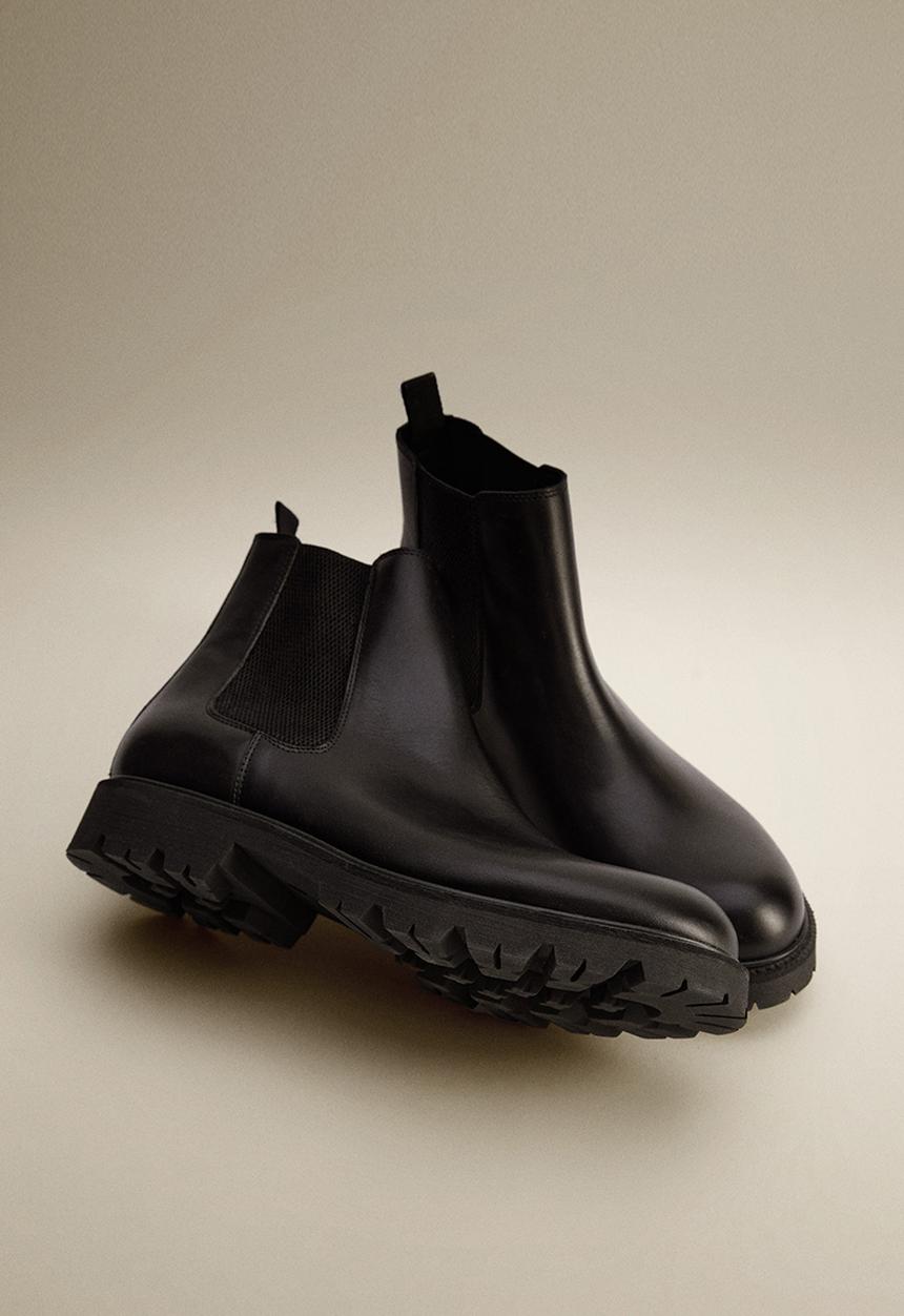MANGO - Ankle boots trackchl - black