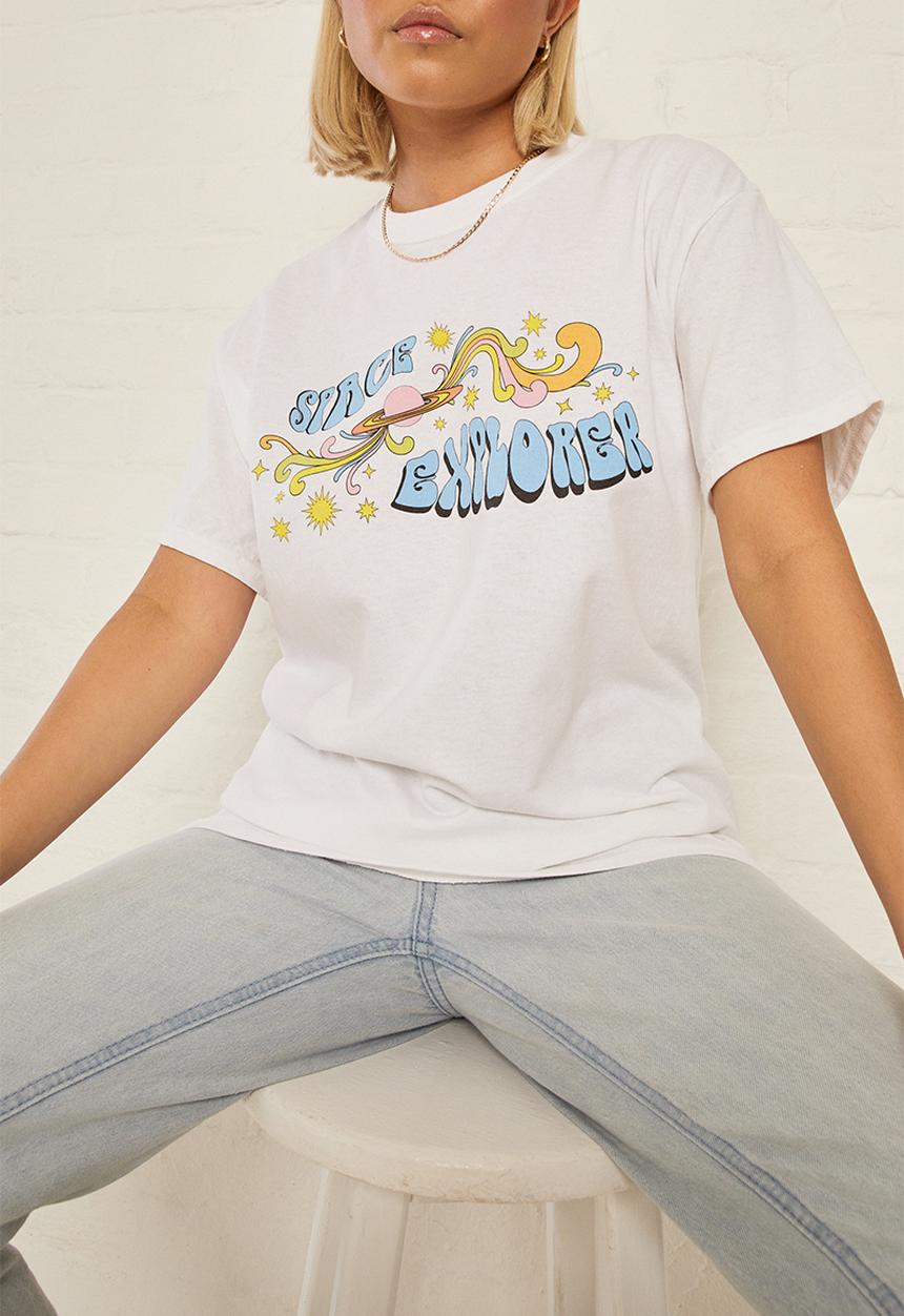 Daisy Street - Tyler tee - white