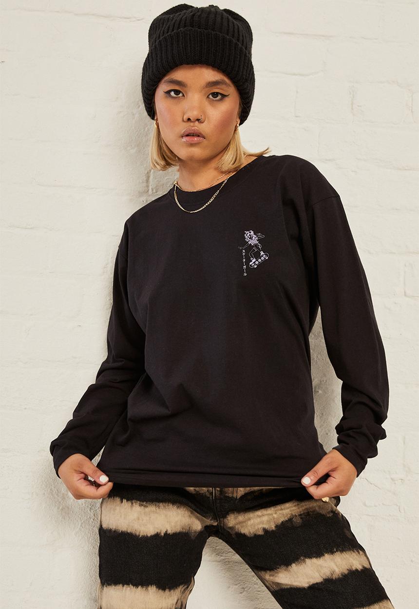 Daisy Street - Long sleeve tee - black