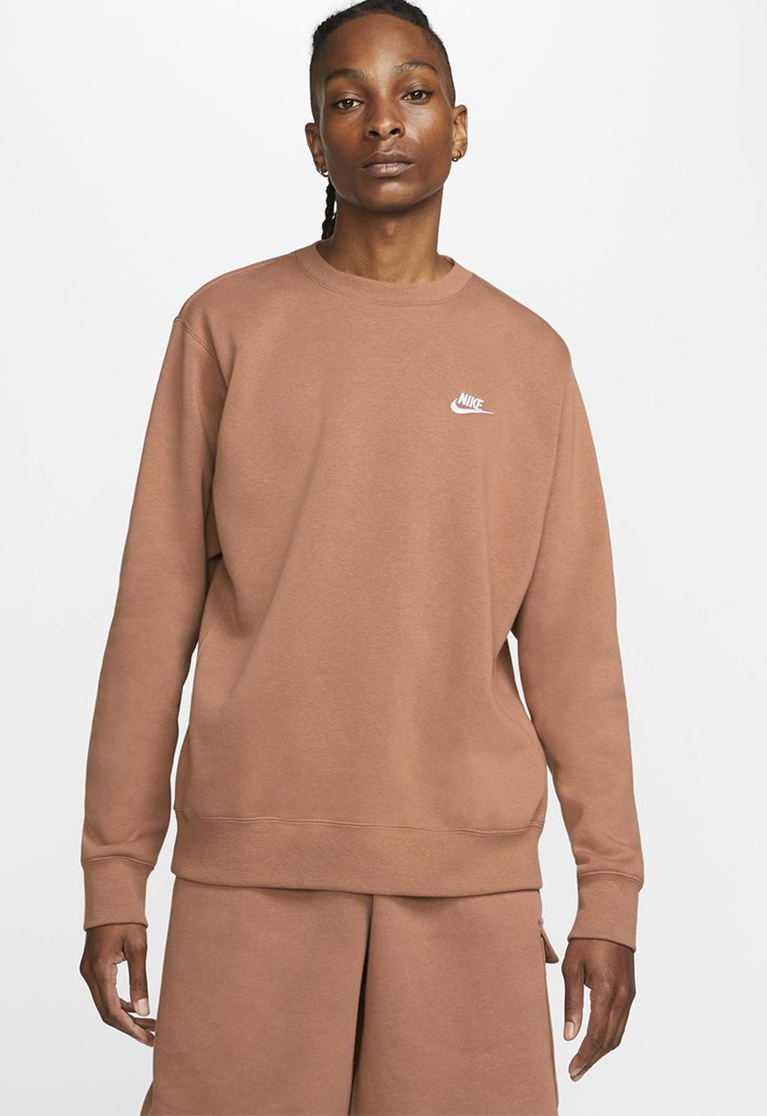 Nike - NSW Club Crew Neck Sweatshirt - Mineral Clay & White