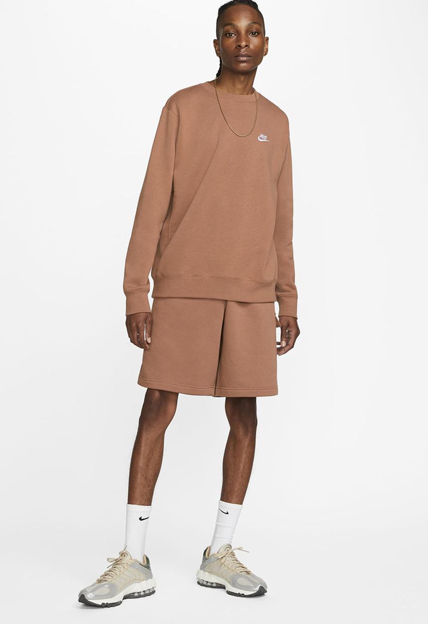 Nike - NSW Club Crew Neck Sweatshirt - Mineral Clay & White