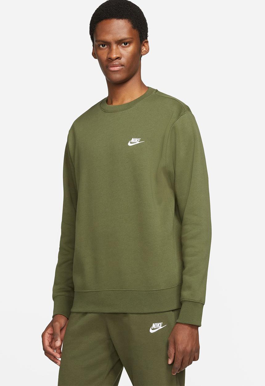 Nike - NSW Club Crew Neck Sweatshirt - Rough Green & white