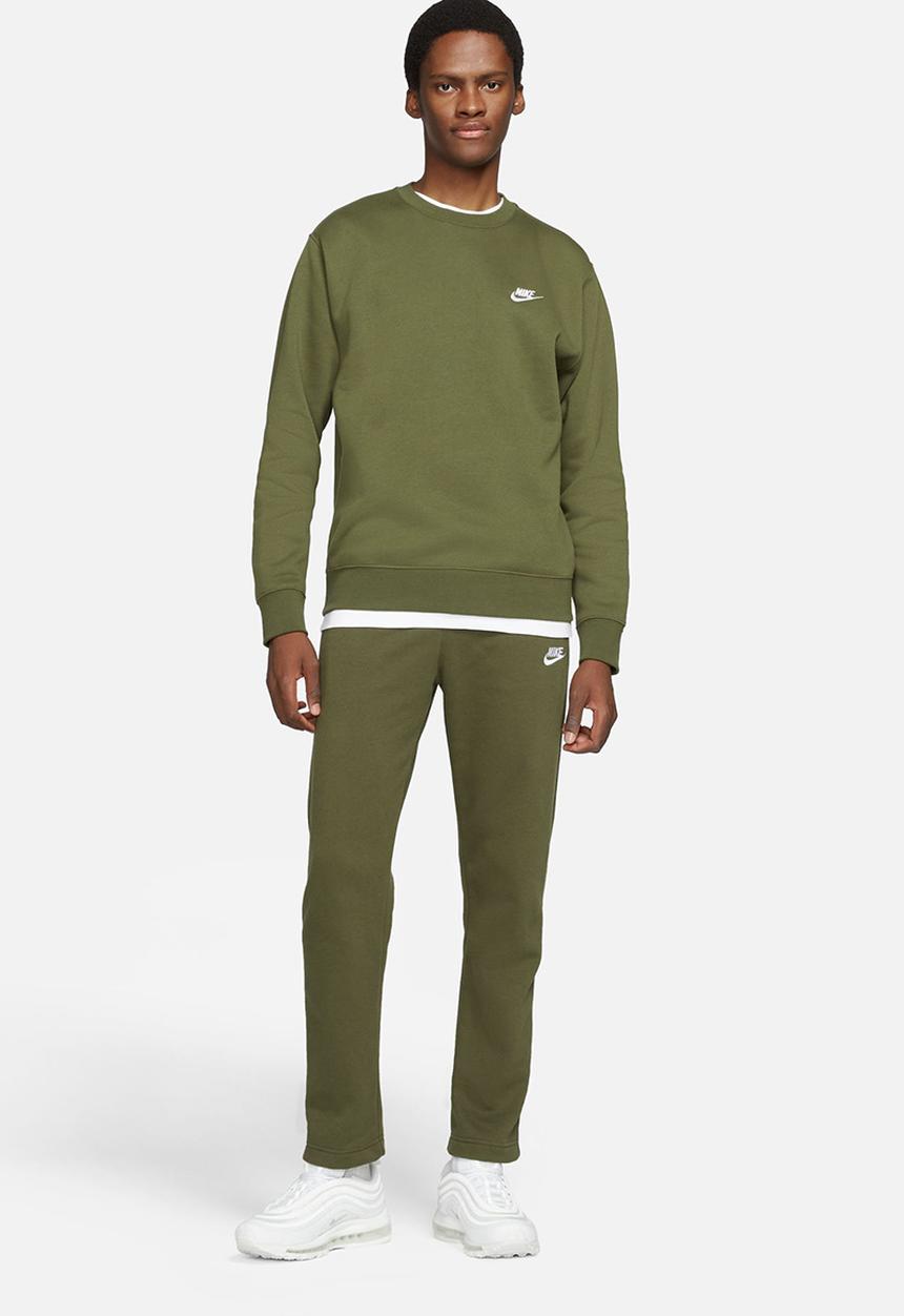 Nike - NSW Club Crew Neck Sweatshirt - Rough Green & white