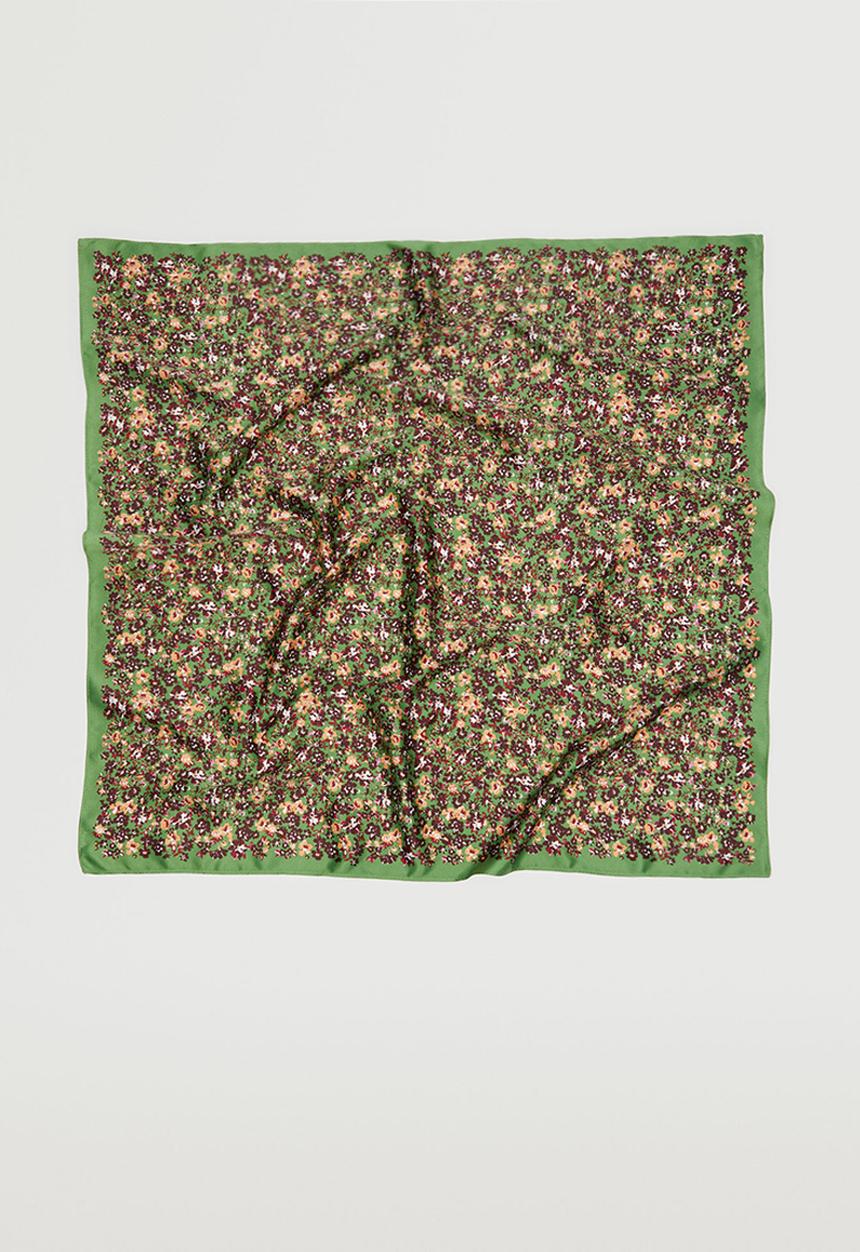 MANGO - Floral printed scarf - green
