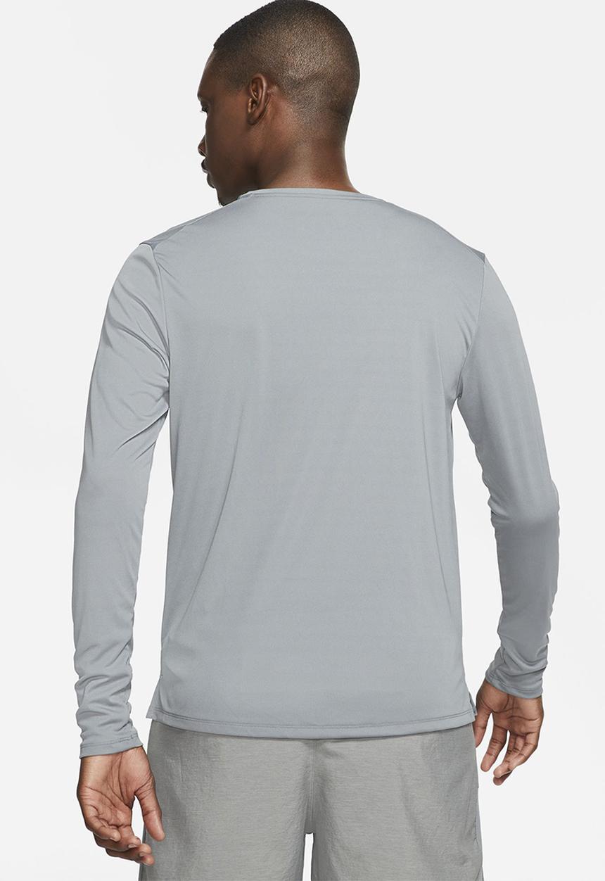 Nike - Dri-FIT Miler Men's Long-Sleeve Running Top - Smoke Grey