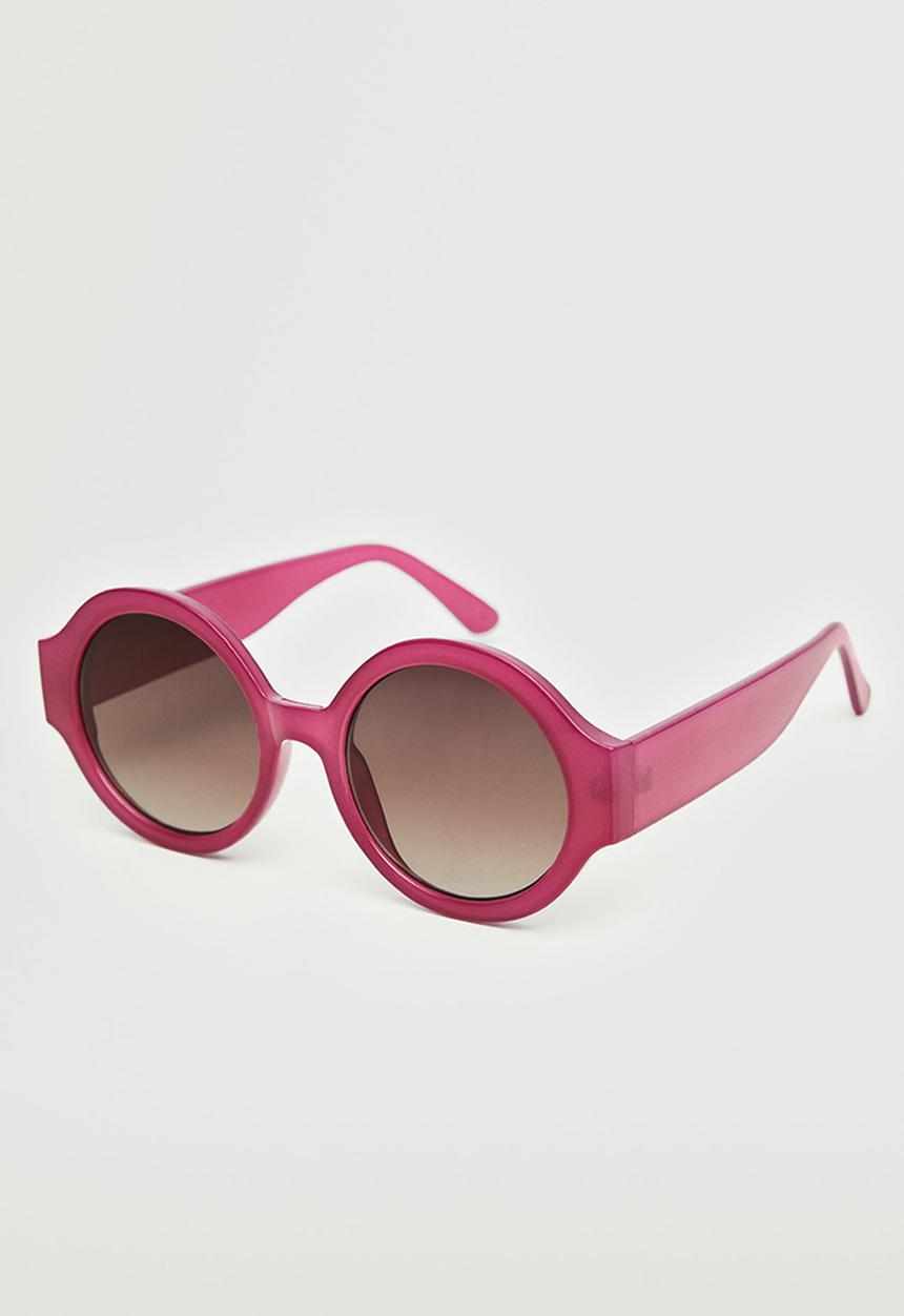 MANGO - Tortoiseshell rounded sunglasses - purple