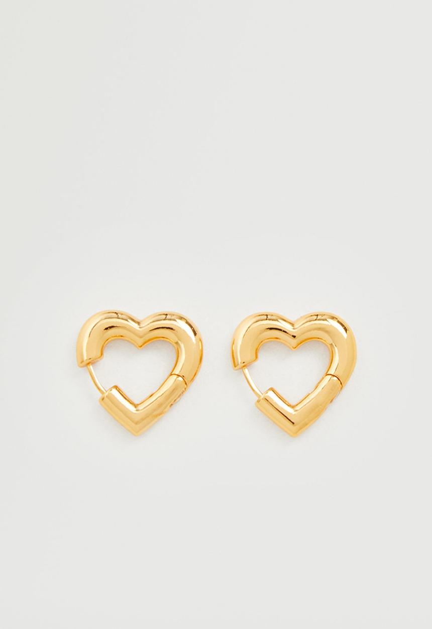 MANGO - Heart-shape earrings - gold