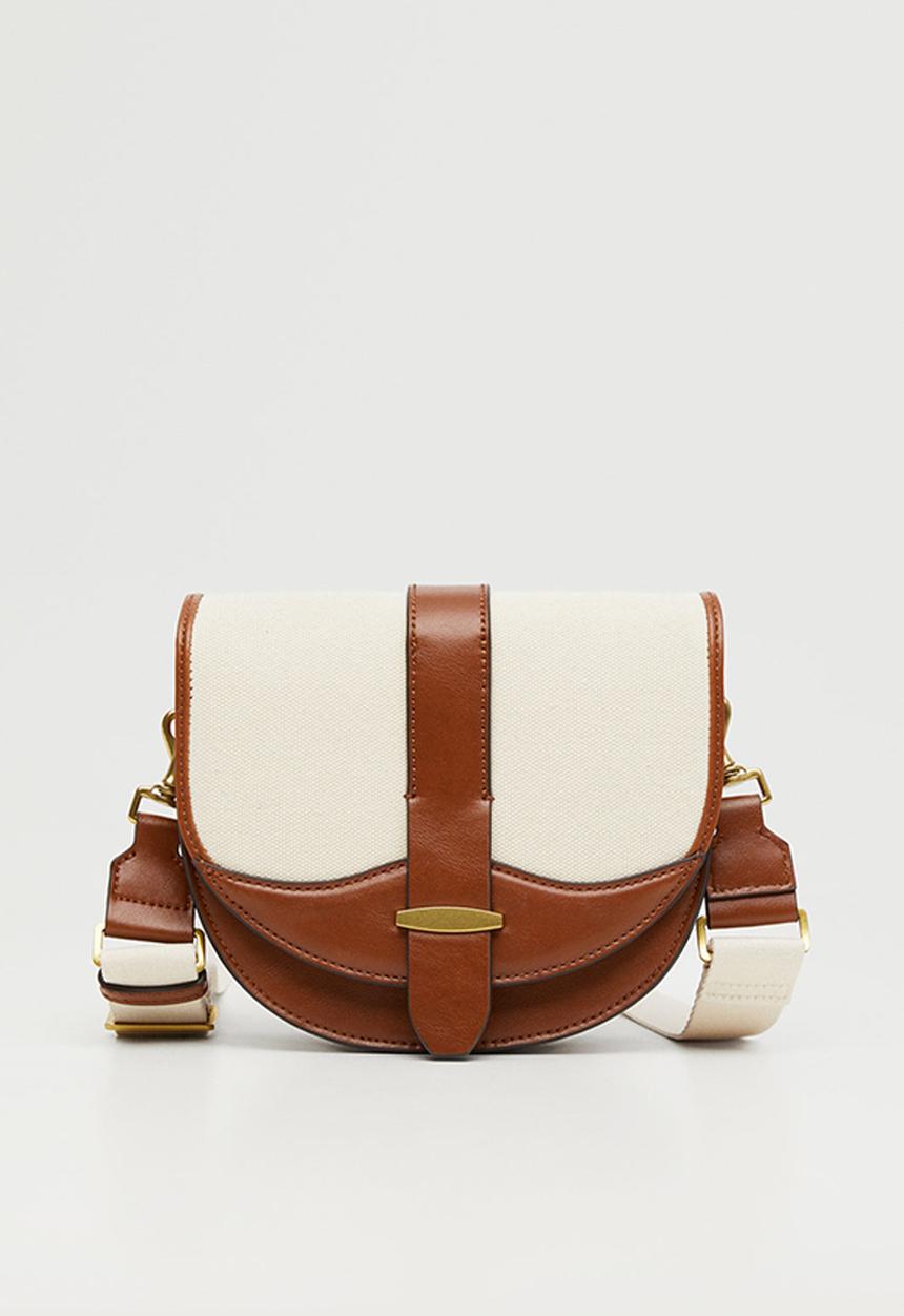 MANGO - Flap cross-body bag - brown 