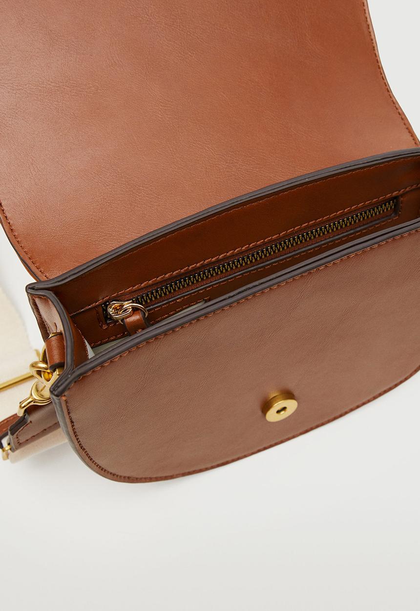 MANGO - Flap cross-body bag - brown 