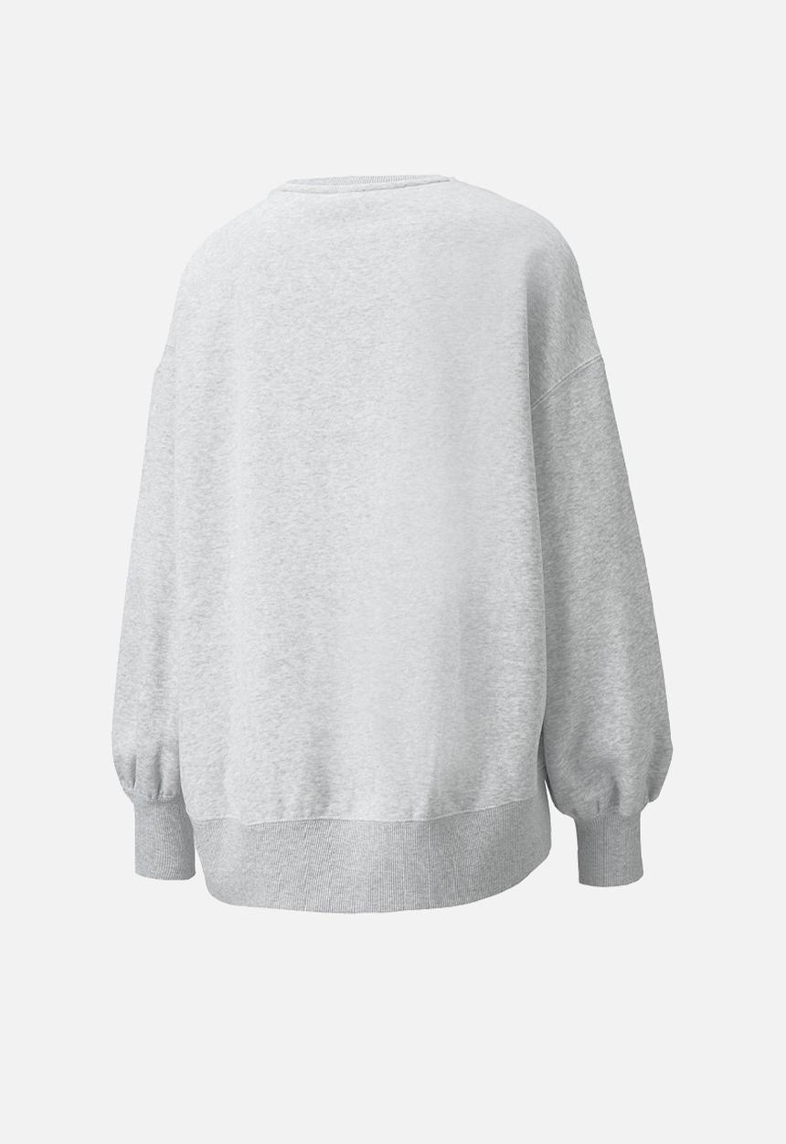 PUMA - Classic oversized crew - light grey heather