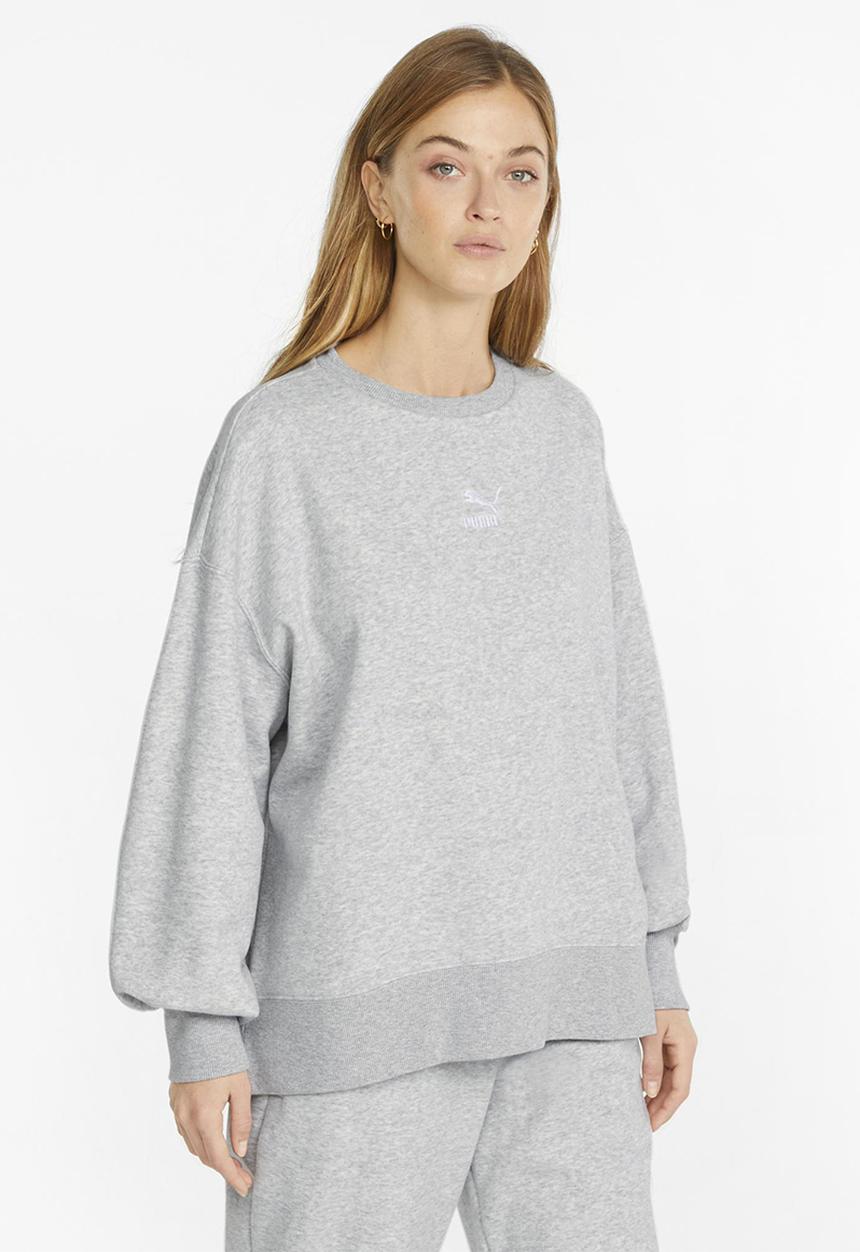 PUMA - Classic oversized crew - light grey heather