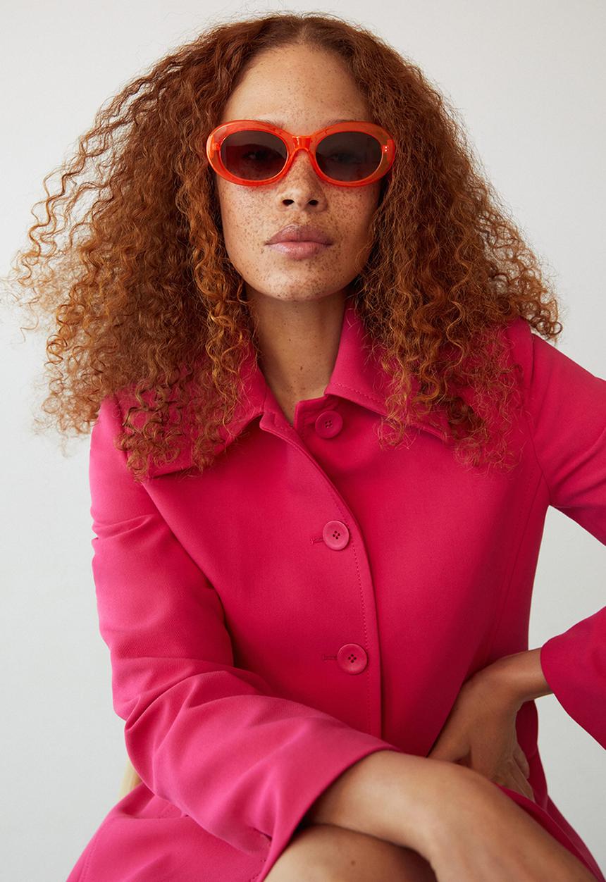 MANGO - Clear frame sunglasses - coral red