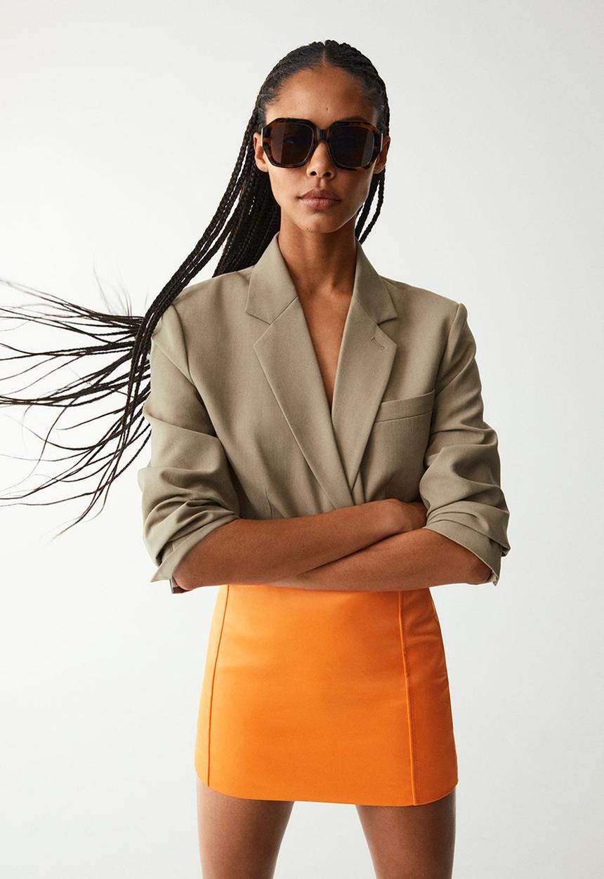 MANGO - Acetate frame sunglasses - chocolate