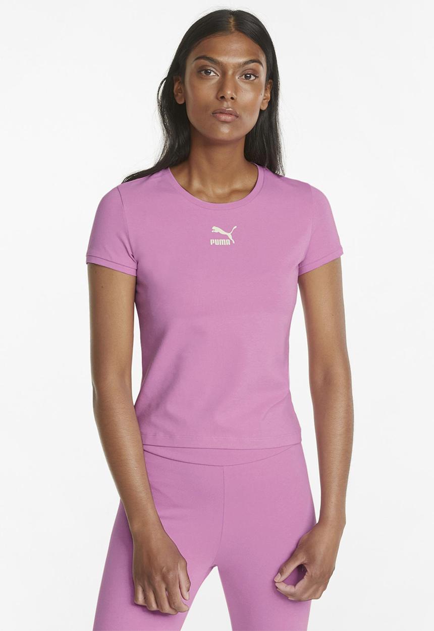 PUMA - Classic fitted tee - opera mauve