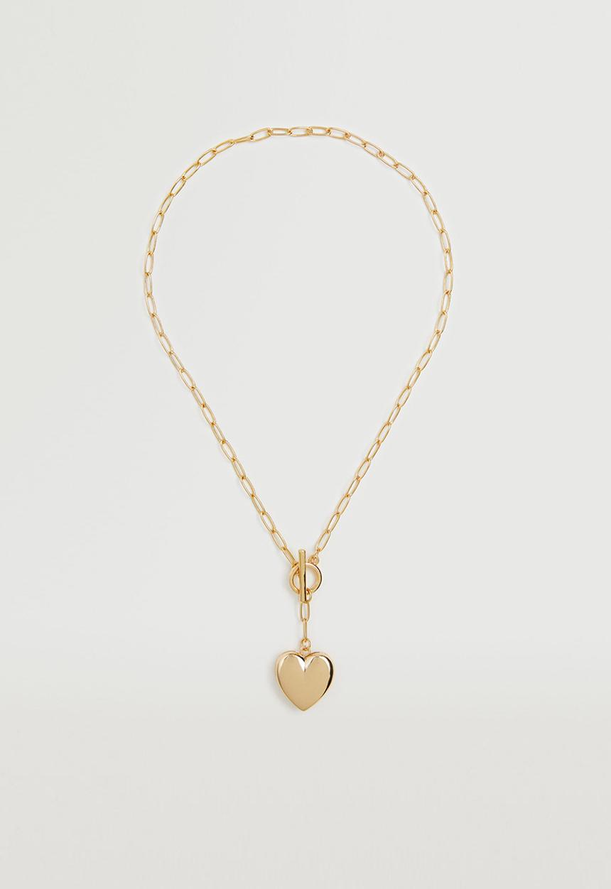 MANGO - Heart pendant necklace - gold