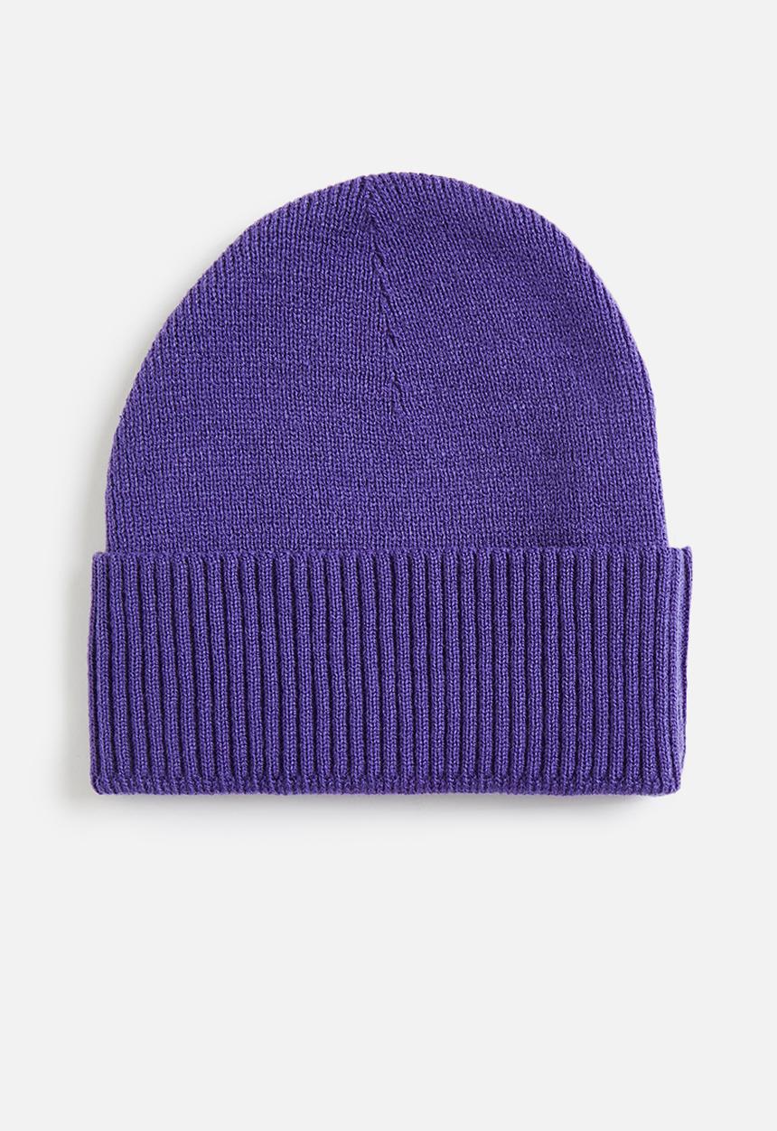 Superbalist - Fine rib knit beanie - purple