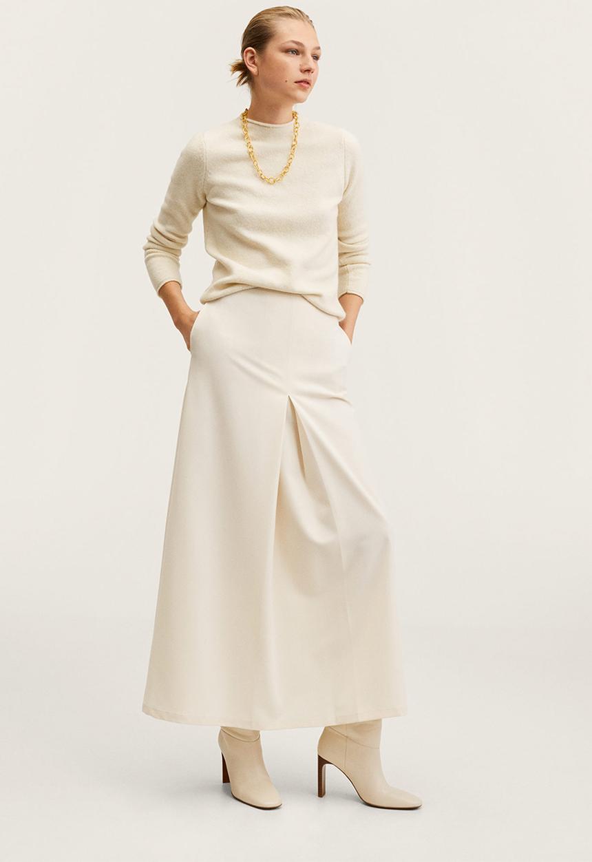 MANGO - Skirt macaron-a - light beige
