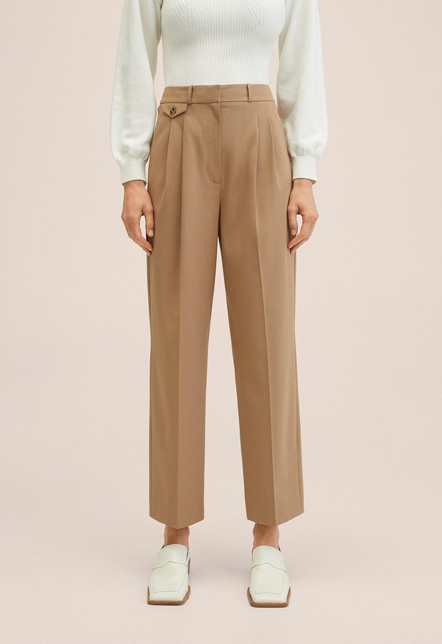 MANGO - Trousers jim - medium brown