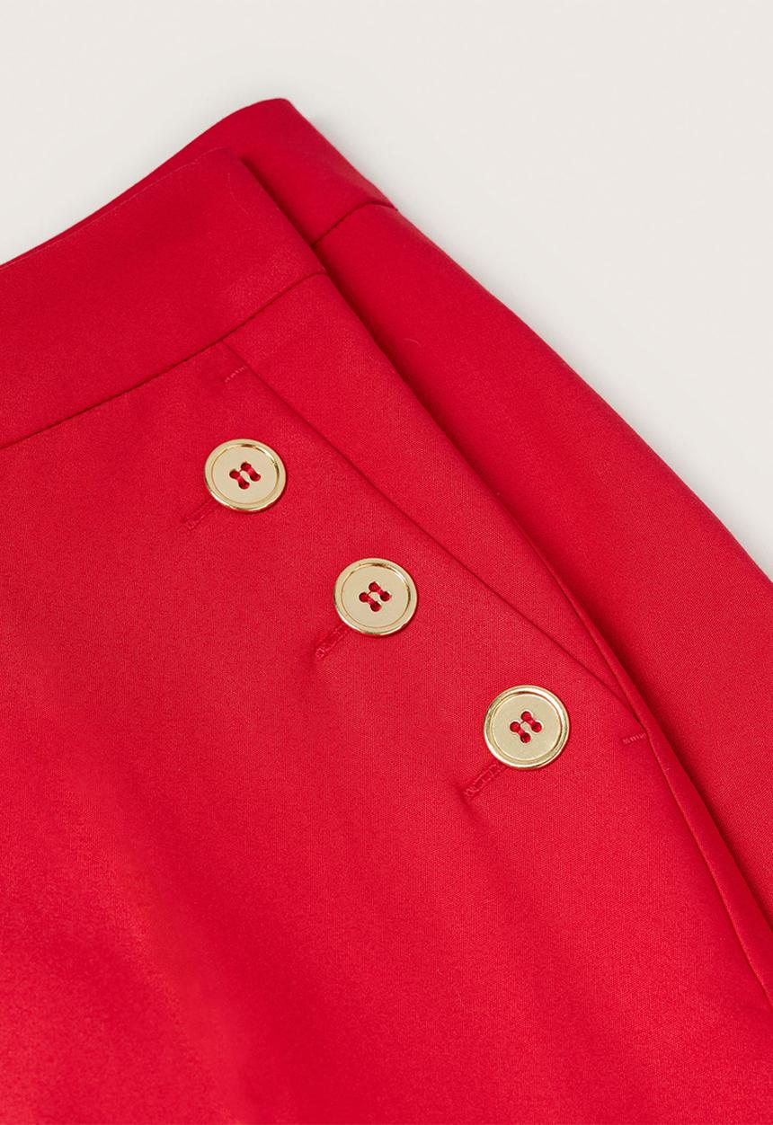 MANGO - Trousers botones - red