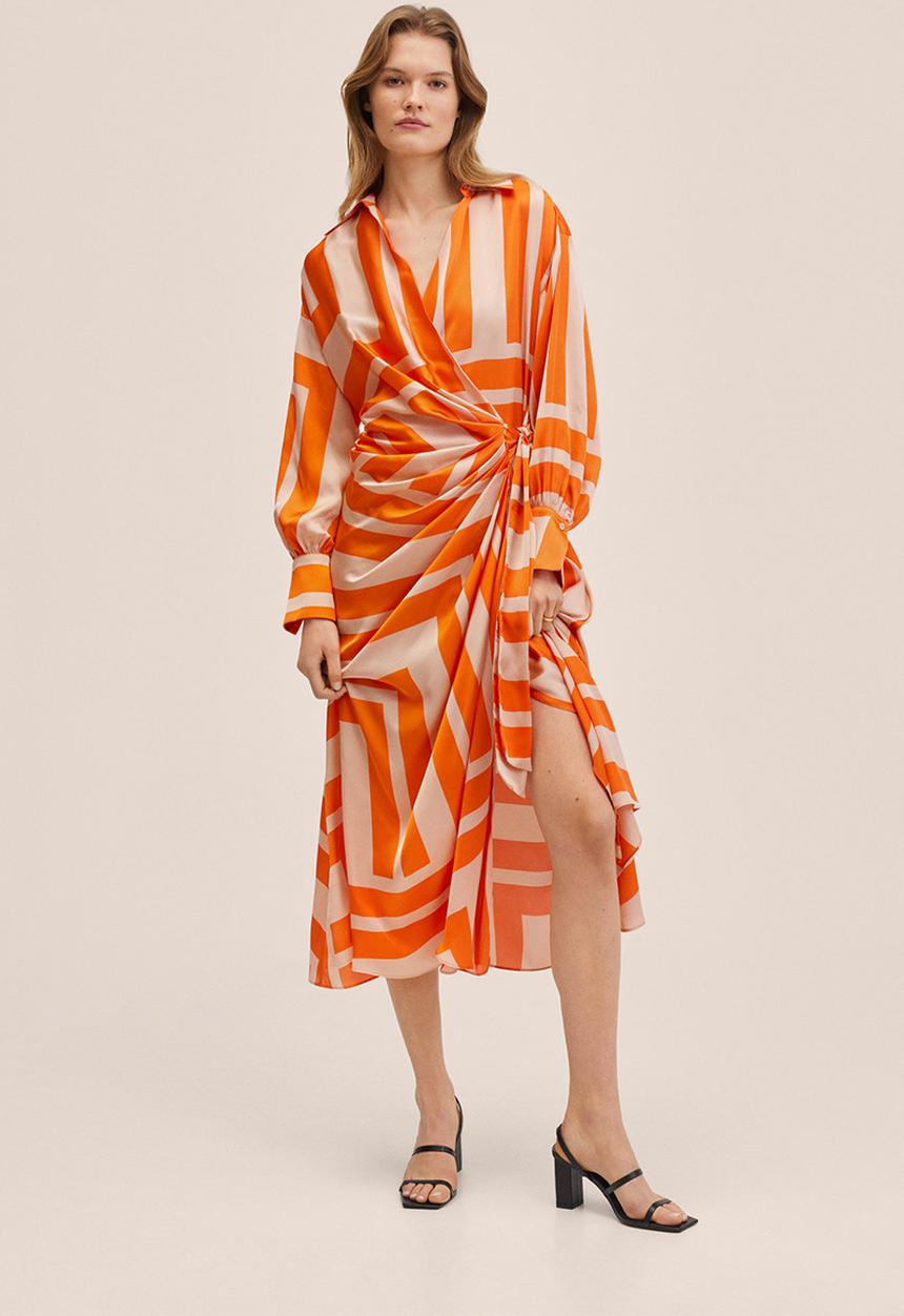 MANGO - Dress cinema - light pastel orange